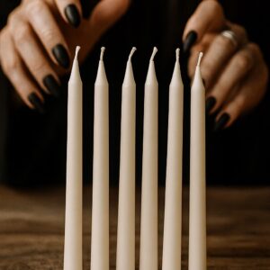 Białe Świece Intencyjne – na Nów   6-sztuk