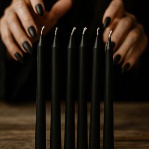 czarne Świece intencyjne – na pełnię 6 sztuk