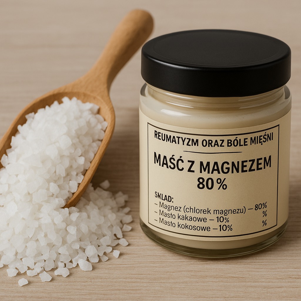 Maść z Magnezem 80% – Reumatyzm i bóle mięśni 280-ml